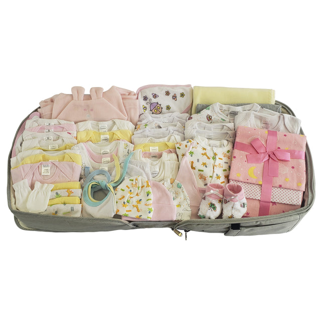Girls 62 pc Baby Clothing Starter Set with Diaper Bag 808-62-Set