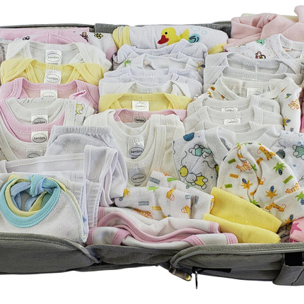 Girls 80 pc Baby Clothing Starter Set with Diaper Bag 808-80-Set