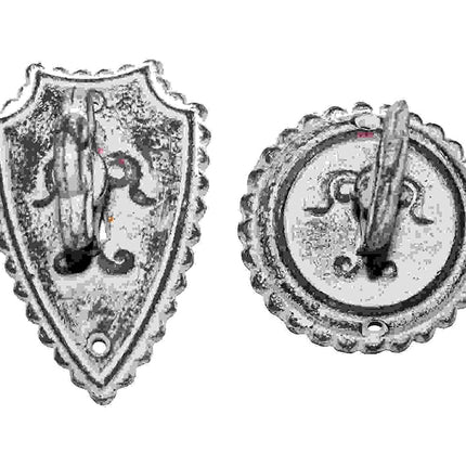 CTW Vintage Key Metal Hooks Set of 4, Antique White