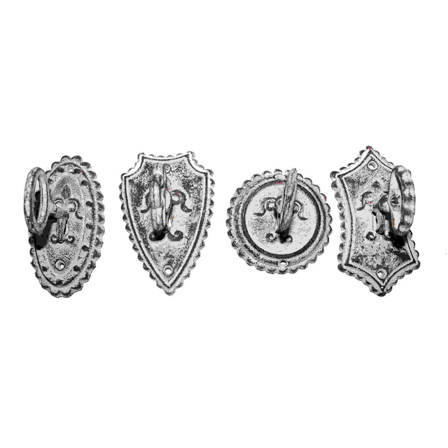 CTW Vintage Key Metal Hooks Set of 4, Antique White