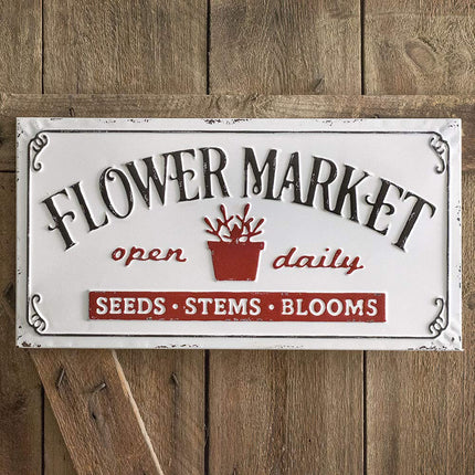 CTW Home Collection  Flower Market Metal Sign