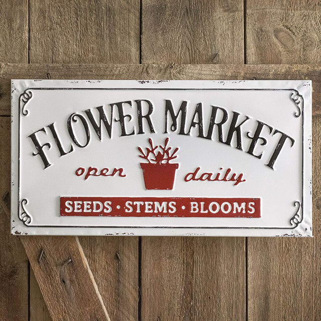 CTW Home Collection  Flower Market Metal Sign