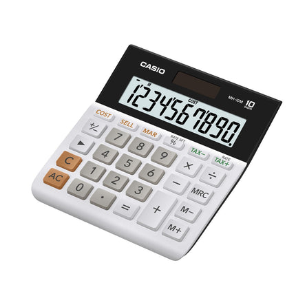 Casio MH-10M, Min-Desktop Standard Function Calculator Small,Black/white