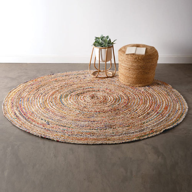 Colonial Tin Works 510571 Hand-Braided Area Rag Rug, 84-inch Diameter