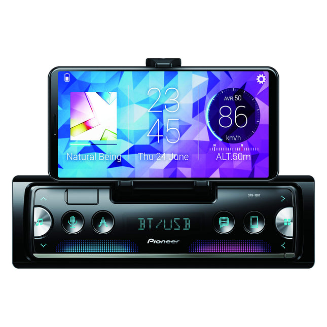 PIONEER SPH10BT Single-DIN in-Dash Mechless Smart Sync Receiver with Bluetooth