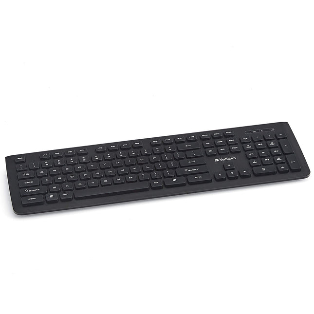 Verbatim 2.4Ghz Wireless Slimline Keyboard Plug And Play USB Receiver Compatible with PC, Laptop