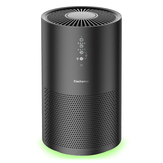 Elechomes Air Purifier for Home, EPI236 Air Cleaner for Large Room with True H13 HEPA Filter, 22dB Quiet Air Cleaner for Dust, Pollen, Dander, Bedroom, Living Room, Office 280 ft², Air Quality Sensor, Auto Mode, Timer, Black