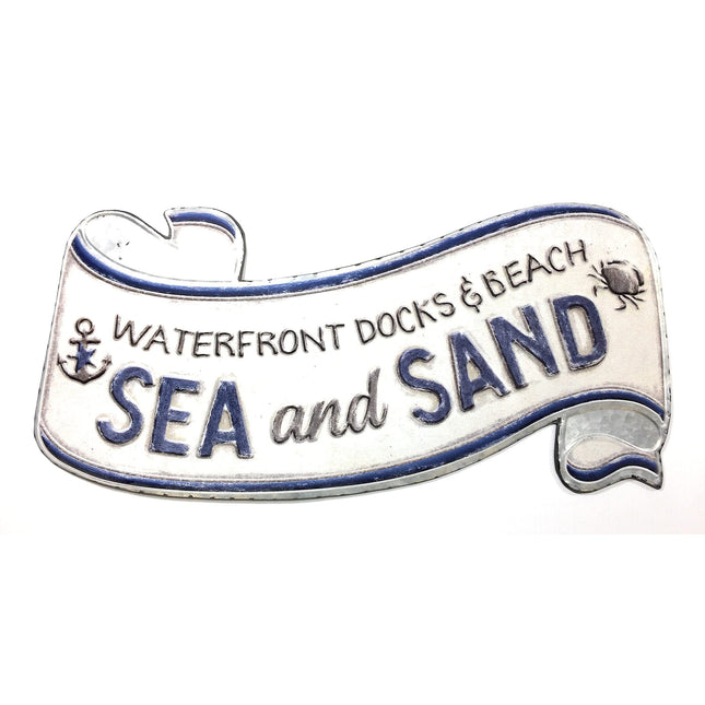 CTW Home Sea and Sand Scroll Vintage Style Metal Sign