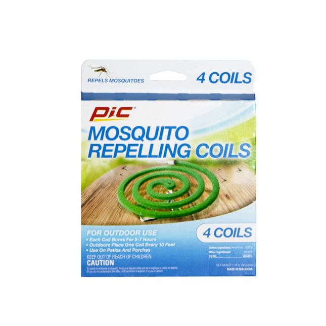 PIC C-4-12 Mosquito Repellent Coils (4 Pack), 4 Count (Pack of 1), Brown/A
