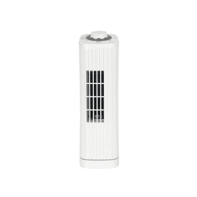 Optimus F-7348WH-F F-7348 3-Speed 50-Watt 14-In. Portable Ultra-Slim Desktop Oscillating Tower Fan (White)