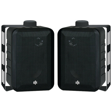 Bic America BICRTRV442 Rtrv44-2 Indoor/outdoor 3-Way Speakers - Black