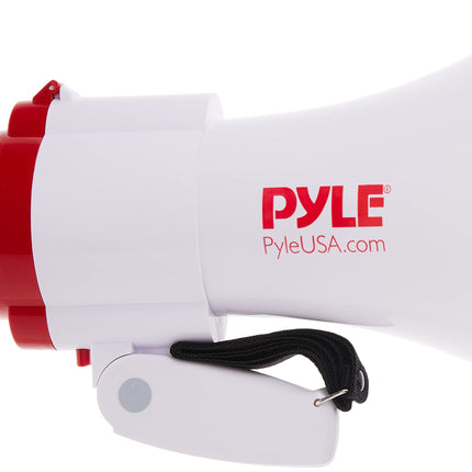 Pyle Megaphone Speaker Lightweight Bullhorn - Built-in Siren, Adjustable Volume Control and 800 Yard Range - PMP30