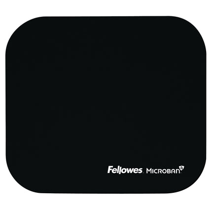 Fellowes 5933901 Mouse Pad w/Microban, Nonskid Base, 9 x 8, Black (FEL5933901), 8  x 9  x 0.1