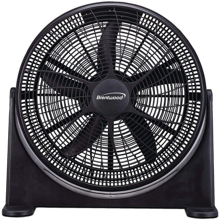 Brentwood Kool Zone F-20BKR High Velocity Air Circulator Fan,3-Speed 20-inch,Black