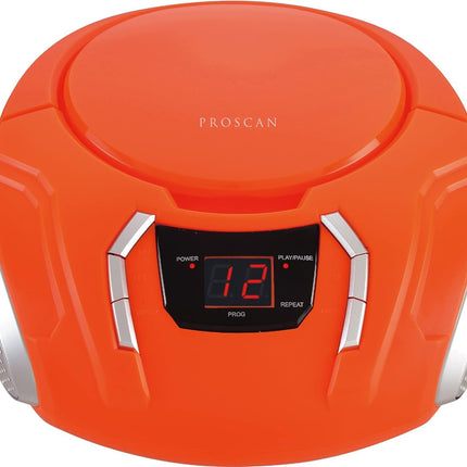 Sylvania Portable CD Boombox with AM/FM Radio (Orange)