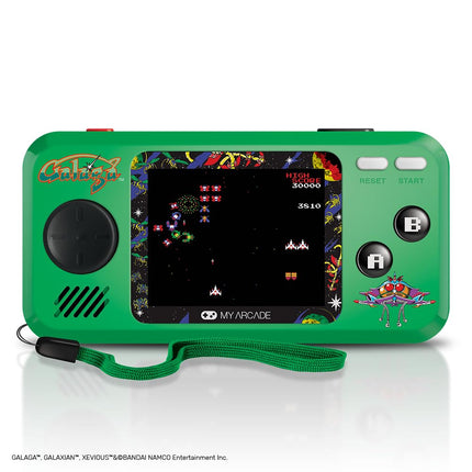 My Arcade Pocket Player Handheld Game Console: 3 Built In Games, Galaga, Galaxian, Xevious, Collectible, Full Color Display, Speaker, Volume Controls, Headphone Jack, Battery or Micro USB Powered