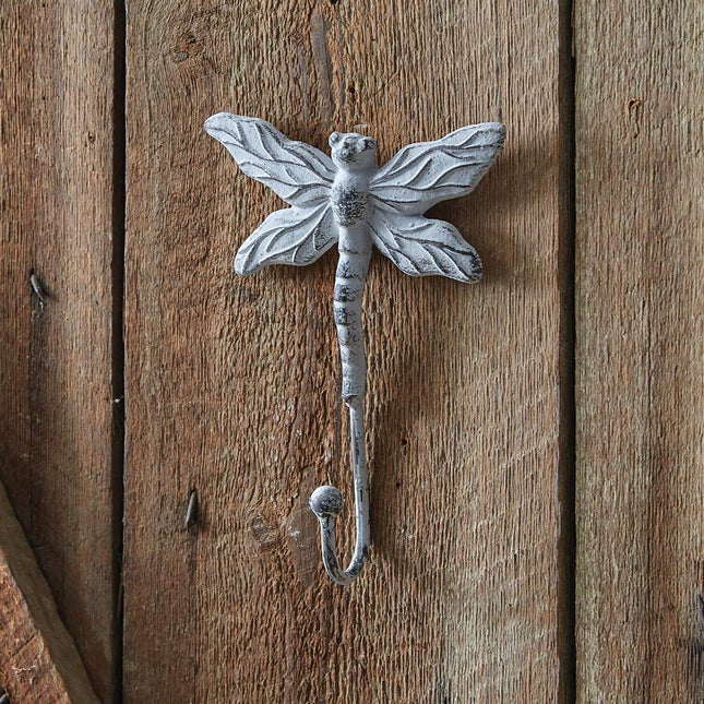CTW Home Collection 420203 Dragonfly Cast Iron Wall Hook, 7.75-inch Height, Box of 2