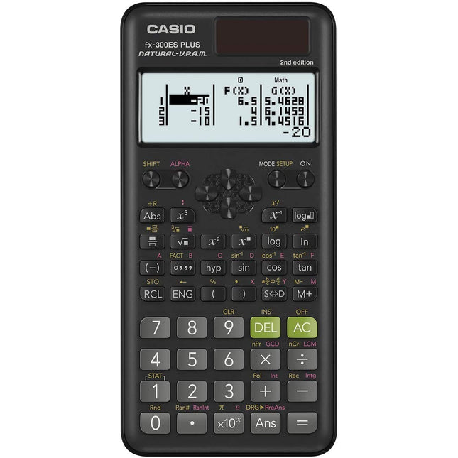Casio fx-300ESPLUS2 2nd Edition, Standard Scientific Calculator, Black