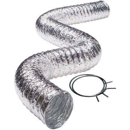 Deflecto FLXC0405 Aluminum Duct (2-ply; 5ft; UL 181 Class 1), Silver, 4