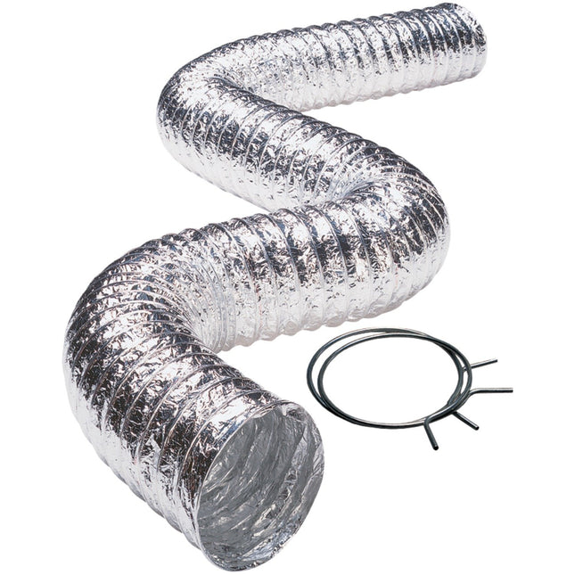 Deflecto FLXC0405 Aluminum Duct (2-ply; 5ft; UL 181 Class 1), Silver, 4