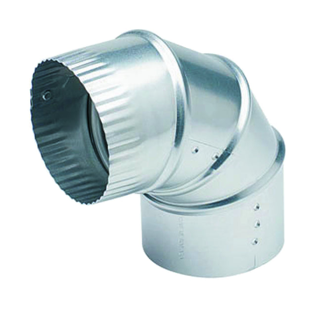 Deflecto Aluminum Dryer Vent Elbow, Fully Adjustable, 4 , Silver (DE904)