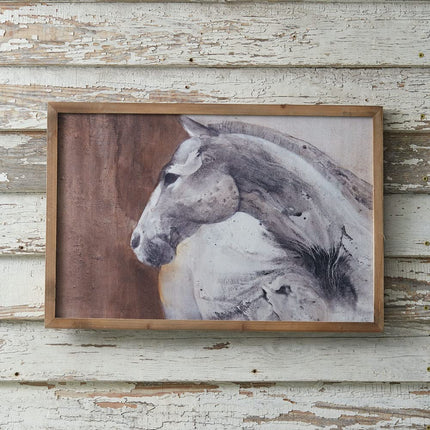 Colonial Tin Works Peering Horse Wall Art, 24-inch Width
