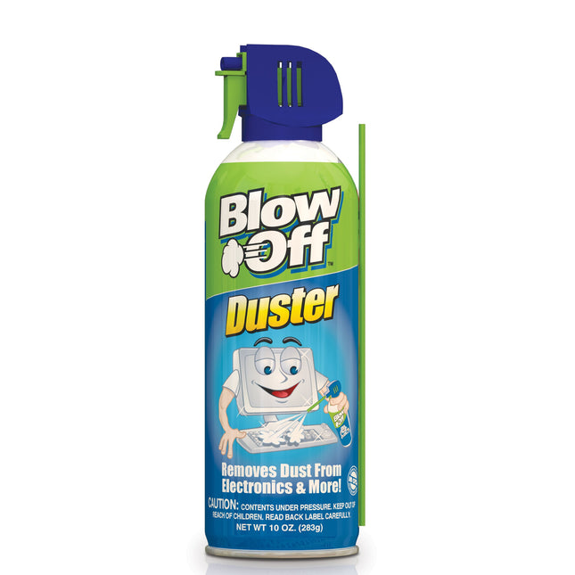 Blow Off Air Duster Can with Nozzle, 10 oz., Blue/Green - 9962