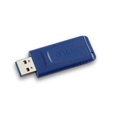 Verbatim 8GB USB 2.0 Flash Drive - Cap-LESS & Universally Compatible - Blue - 97088