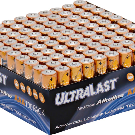 ULA100AAAB Alkaline AAA Batteries, 100 pk