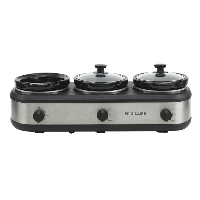 FRIGIDAIRE ESC3105-SS Triple Slow Cooker Buffet Server, STAINLESS, 3x2.5QT