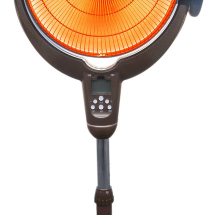 Optimus 14  Oscil Pedestal Digital Dish Remote Heater, Black