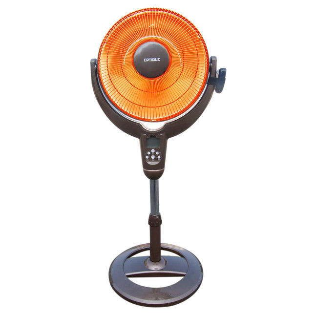 Optimus 14  Oscil Pedestal Digital Dish Remote Heater, Black