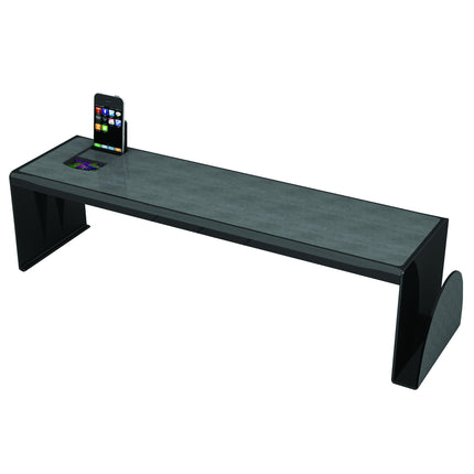 Deflecto Sustainable Office Desk Shelf, 6.8  x 25.6  x 7 , Black
