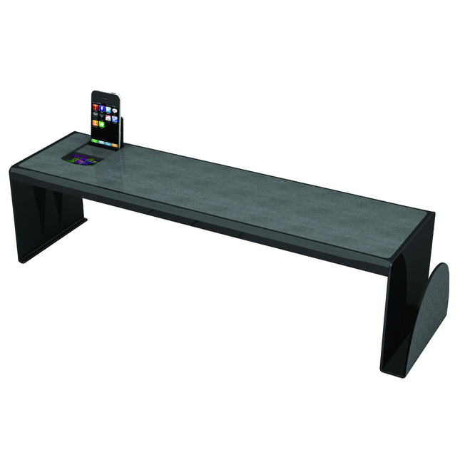 Deflecto Sustainable Office Desk Shelf, 6.8  x 25.6  x 7 , Black