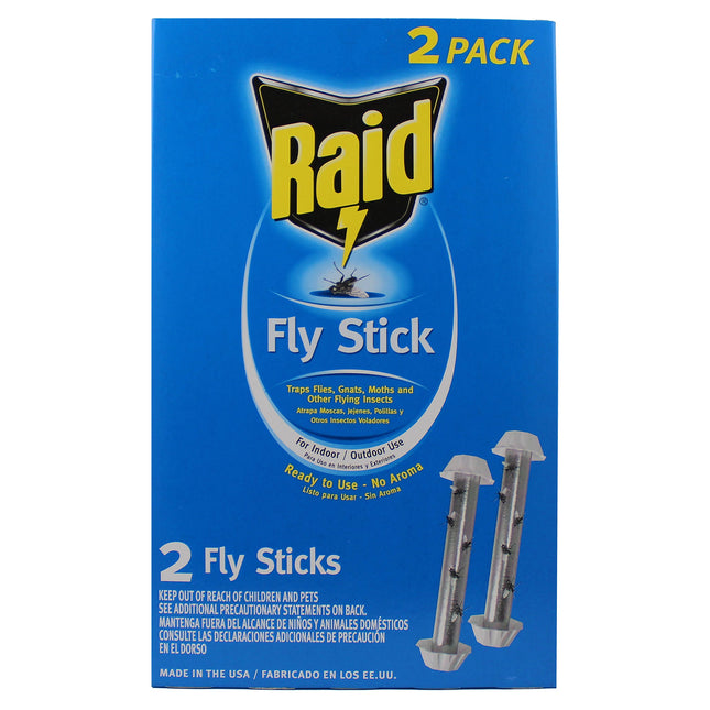Raid Jumbo Fly Sticks with Metallic Lure (2 Pack)