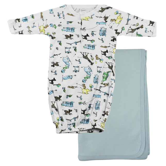Print Infant Gown and Recieving Blanket CS_0094