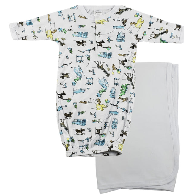 Print Infant Gown and Recieving Blanket CS_0096