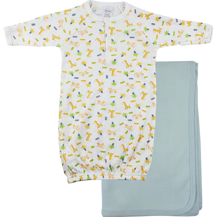 Print Infant Gown and Recieving Blanket CS_0099