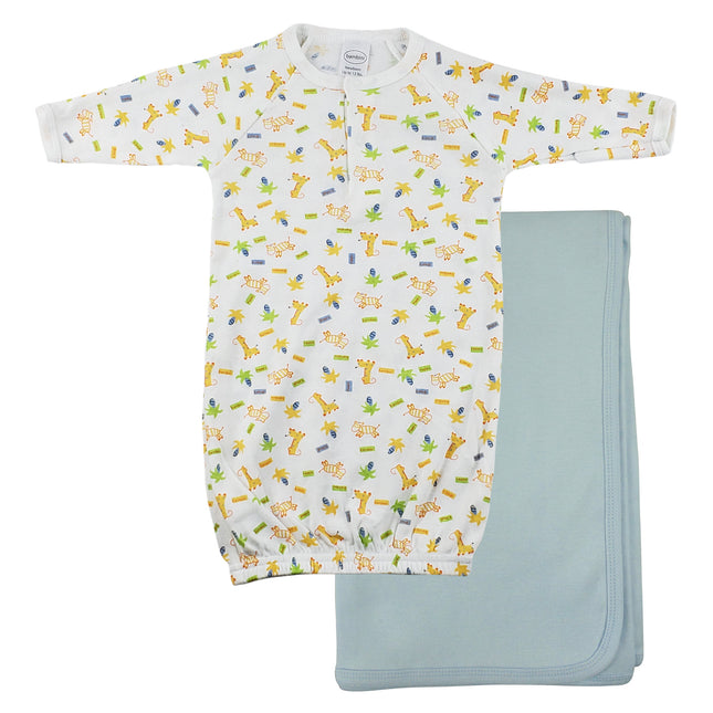 Print Infant Gown and Recieving Blanket CS_0099