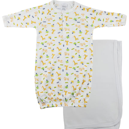 Print Infant Gown and Recieving Blanket CS_0097