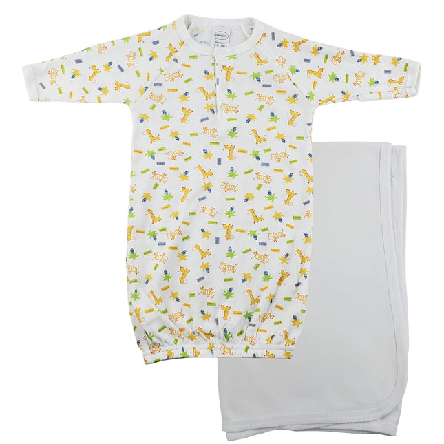 Print Infant Gown and Recieving Blanket CS_0097