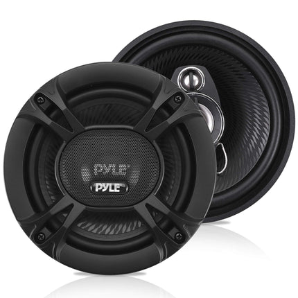 Pyle 3-Way Universal Car Stereo Speakers-240W 5.25  Triaxial Loud Pro Audio Car Speaker-Universal OEM Quick Replacement Component Speaker Vehicle Door/Side Panel Mount Compatible PL513BK (Pair), Black