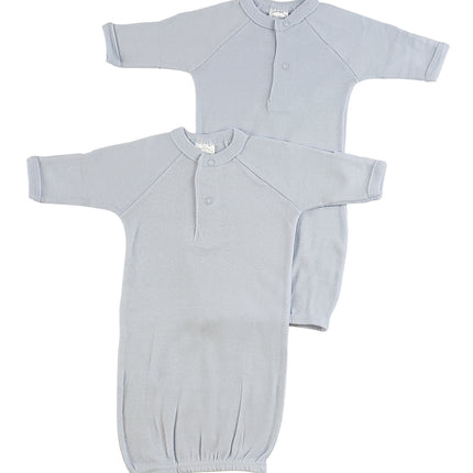 Preemie Solid Blue Gown - 2 Pack 911P