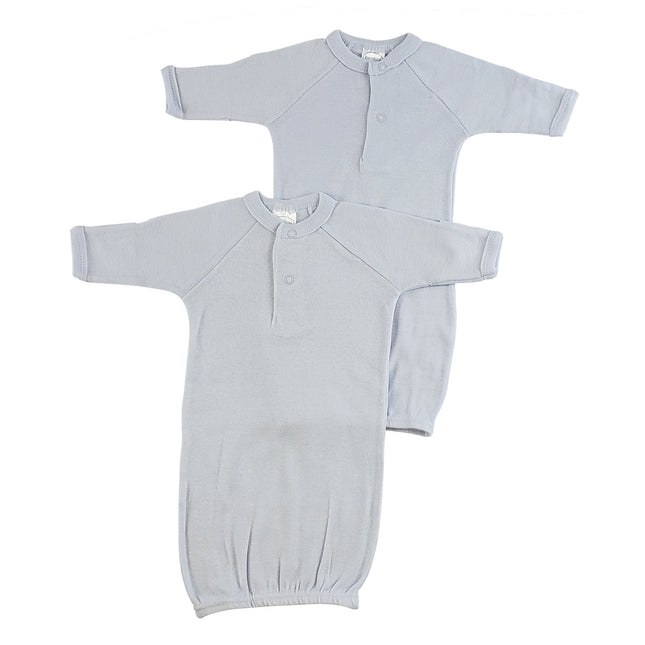 Preemie Solid Blue Gown - 2 Pack 911P