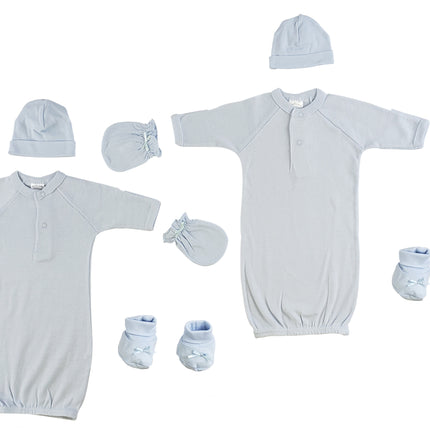 Preemie Boys Gowns, Caps, Booties and MIttens CS_0073