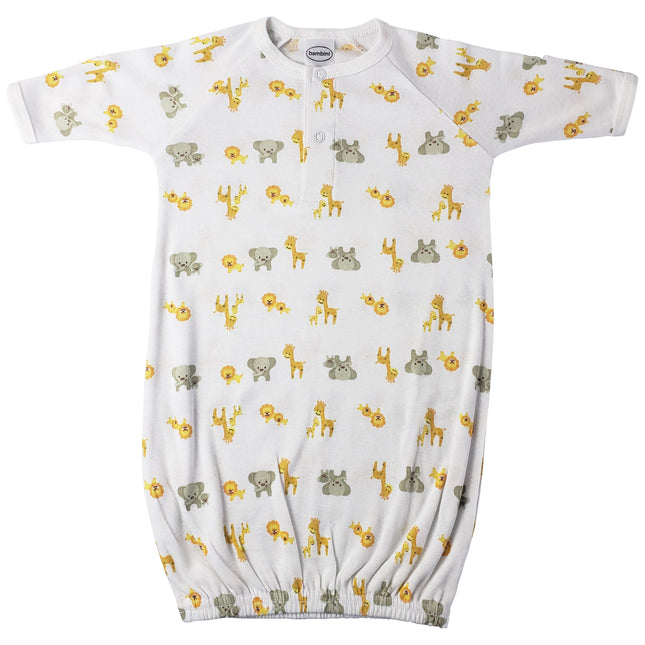 Preemie Baby Boy, Baby Girl, Unisex Printed Gown - 1 Pack NC_0244