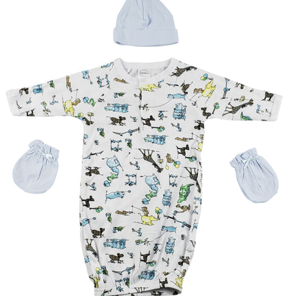 Gown, Cap and Mittens - 3 pc Set CS_0042