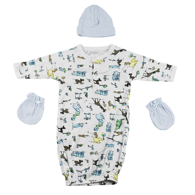 Gown, Cap and Mittens - 3 pc Set CS_0042