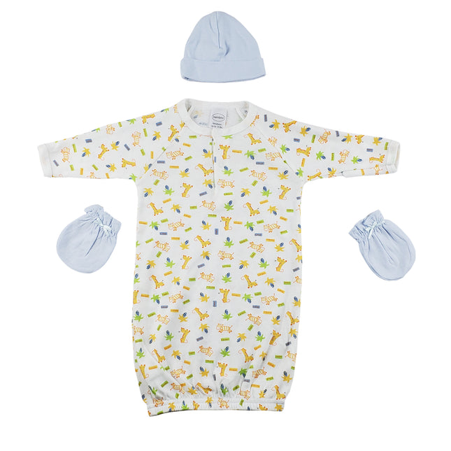 Gown, Cap and Mittens - 3 pc Set CS_0043