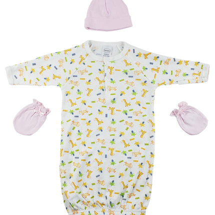 Gown, Cap and Mittens - 3 pc Set CS_0044
